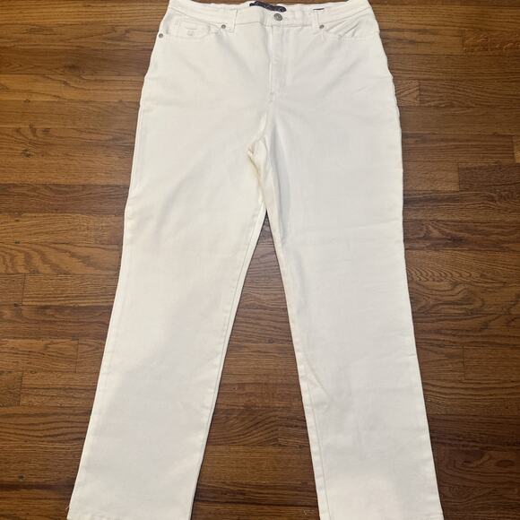 Gloria Vanderbilt Jeans White Womens Amanda Size 12 / 31 Stretch - Picture 2 of 11